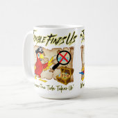 海賊のオウム引用文 コーヒーマグカップ (正面左)