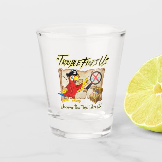 海賊のオウム引用文 ショットグラス (正面)