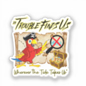 海賊のオウム引用文 シール (正面)