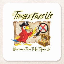 海賊のオウム引用文 スクエアペーパーコースター