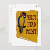 海賊のオウム頭 ポストカード (正面/裏面)