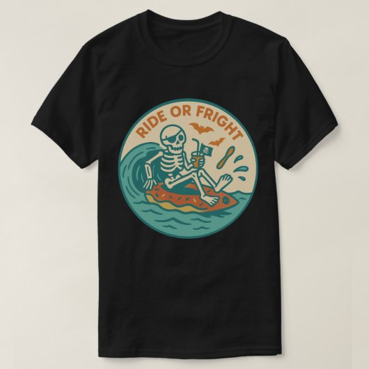 海賊のガイコツサマー スプーキー Tシャツ (デザイン正面)