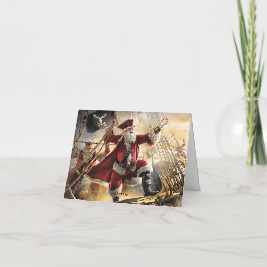 海賊のサンタ カード (裏面)