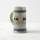 海賊のドクロデザイン ビールジョッキ (正面左)