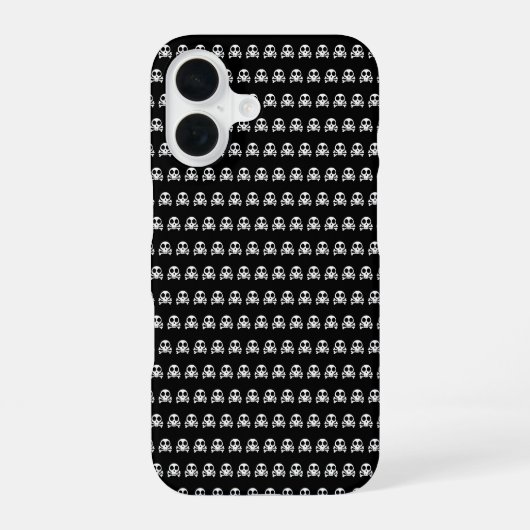 海賊のドクロデザイン iPhone 16ケース (裏面)