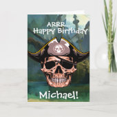 海賊のドクロ船長ジャック カード (正面)