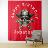 海賊のドクロ骨の背景 タペストリー (インサイチュ)