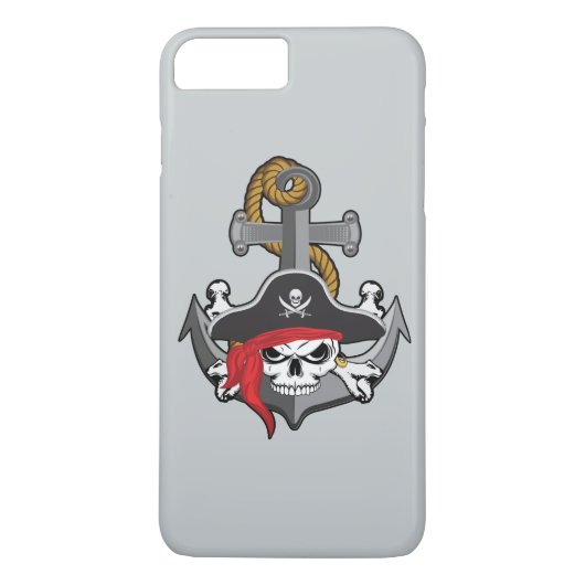 海賊のドクロ・アンカー Case-Mate iPhoneケース (裏面)