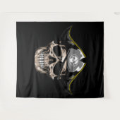 海賊のドクロ キャプテン・ジャックの背景 タペストリー (正面(横))