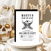 海賊のドクロ ハロウィンパーティー 招待状