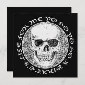 海賊のドクロ 招待状 (正面/裏面)