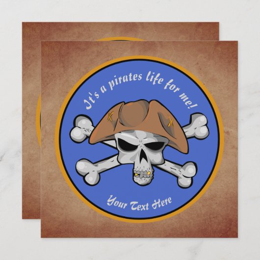 海賊の人生よ 招待状 (正面/裏面)