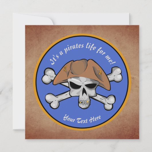 海賊の人生よ 招待状 (正面)