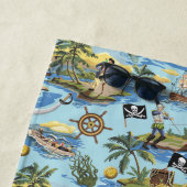 海賊の人生をナンバーズ絵を描スタイルです ビーチタオル (インサイチュ)