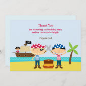 海賊の仲間たちへの感謝カード サンキューカード (正面/裏面)