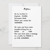 海賊の仲間たちへの招待状 招待状 (裏面)