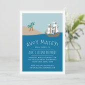 海賊の冒険 | 子供の誕生日パーティー招待状 招待状 (スタンド正面)