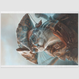 海賊の分身に身を包んだ猫 薄葉紙