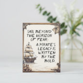 海賊の命のやる気を起こさせる言葉 ポストカード (スタンド正面)
