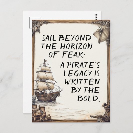 海賊の命のやる気を起こさせる言葉 ポストカード (正面/裏面)