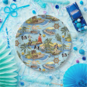 『海賊の命絵を描の数のスタイル』 ペーパープレート (パーティー)