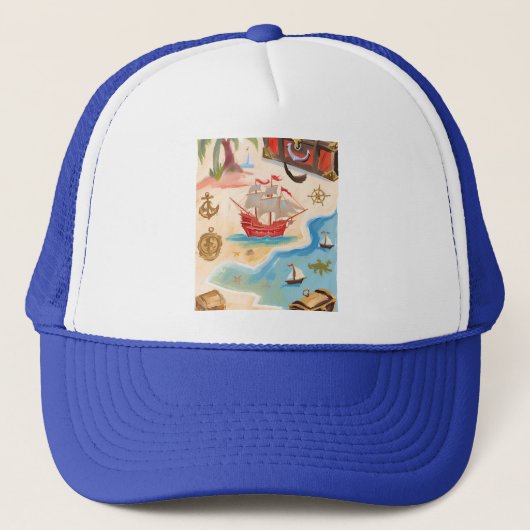 海賊の地図 キャップ (正面)