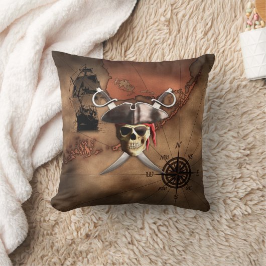 海賊の地図 クッション (ブランケット)