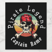 海賊の夕日 ワインラベル (シングルラベル)