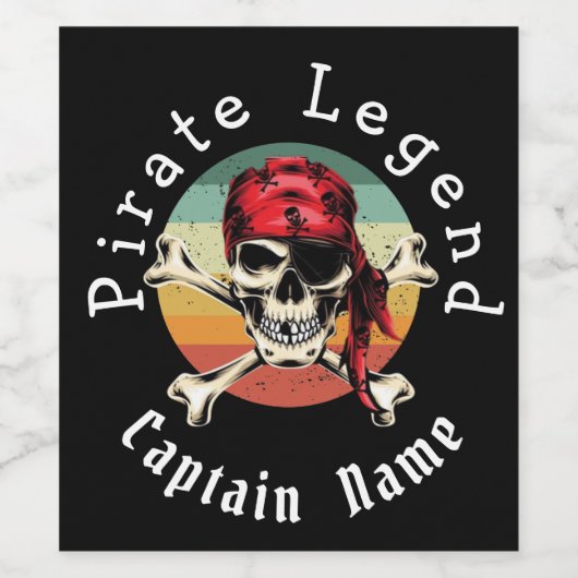 海賊の夕日 ワインラベル (シングルラベル)