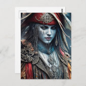 海賊の女の子で想像力を解き放つ ポストカード (正面/裏面)