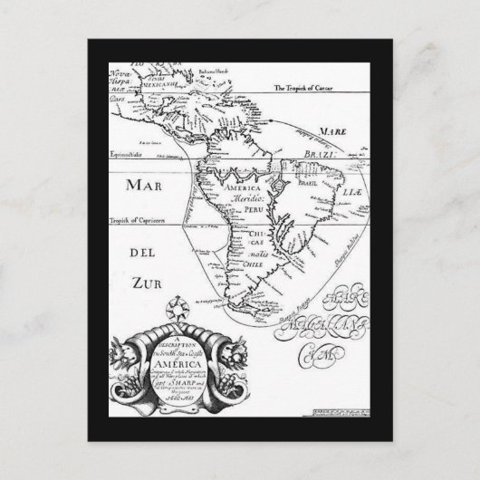 海賊の宝の地図はがき ポストカード (正面)