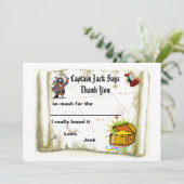 海賊の宝地図パーティー招待状 招待状 (スタンド正面)