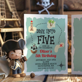 海賊の宝地図 5歳の誕生日 招待状