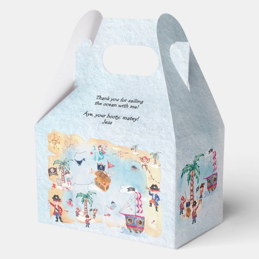 海賊の宝探し地図 こどもの日 男の子 誕生日 フェイバーボックス (正面)