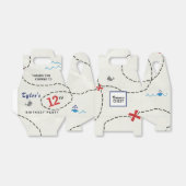 海賊の宝物マップ船ホエーパーソナライズされたルパーティー フェイバーボックス (折り畳みなし)