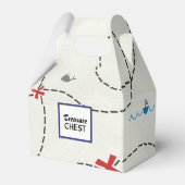 海賊の宝物マップ船ホエーパーソナライズされたルパーティー フェイバーボックス (正面サイド)