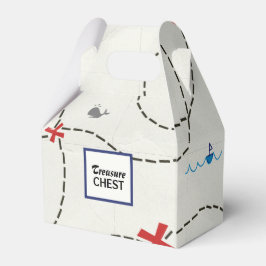 海賊の宝物マップ船ホエーパーソナライズされたルパーティー フェイバーボックス