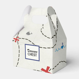 海賊の宝物マップ船ホエーパーソナライズされたルパーティー フェイバーボックス