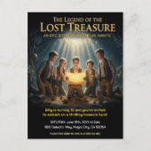 海賊の宝物誕生日パーティー ポストカード (正面)