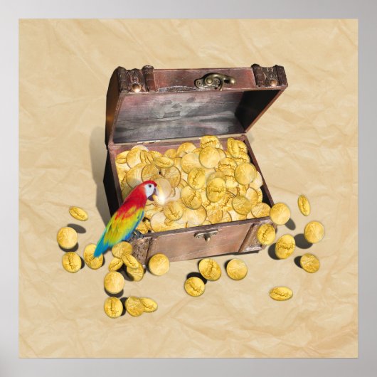 海賊の宝箱オンクリンクル紙 ポスター (正面)