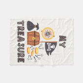 海賊の宝箱 フリースブランケット (正面(横))