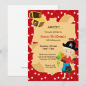 海賊の少年パーティー 招待状 (正面/裏面)