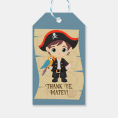 海賊の少年誕生日パーティー ギフトタグ (裏面)