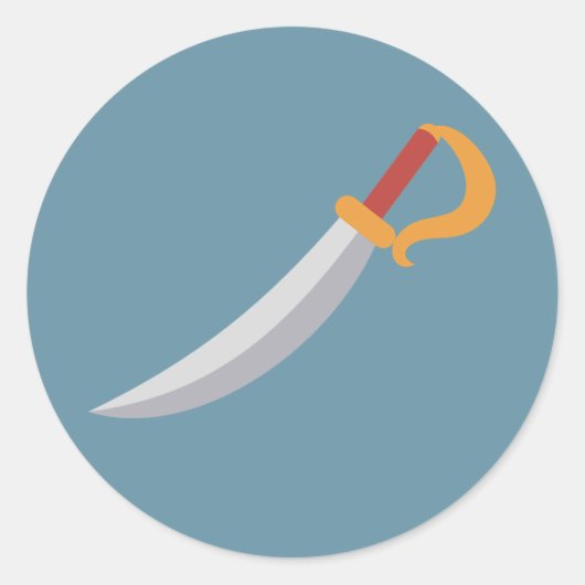 海賊の少年誕生日パーティー ラウンドシール (正面)