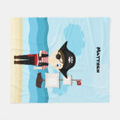 海賊の少年 フリースブランケット (正面(横))