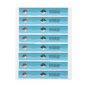 海賊の少年 ラップアラウンド宛名ラベル (シート)