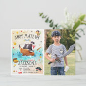 海賊の少年　誕生日　写真　招待状 招待状 (スタンド正面)