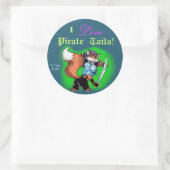 海賊の尾のシール ラウンドシール (バッグ)