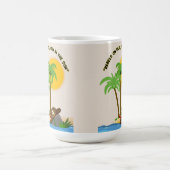 海賊の島のビーチ コーヒーマグカップ (中央)