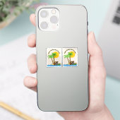 海賊の島のビーチ シール (スマートフォン)